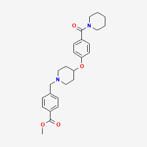 methyl 4-({4-[4-(1-piperidinylcarbonyl)phenoxy]-1-piperidinyl}methyl)benzoate