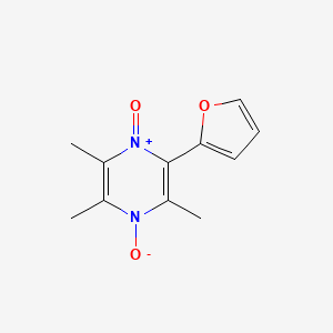 molecular formula C11H12N2O3 B5215540 2-(2-furyl)-3,5,6-trimethylpyrazine 1,4-dioxide 