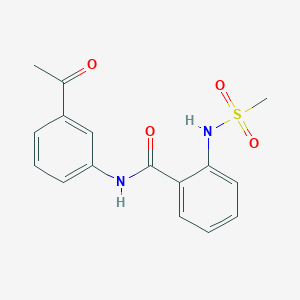 molecular formula C16H16N2O4S B5215561 N-(3-acetylphenyl)-2-[(methylsulfonyl)amino]benzamide 
