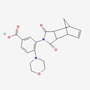 molecular formula C20H20N2O5 B5215565 3-(3,5-dioxo-4-azatricyclo[5.2.1.0~2,6~]dec-8-en-4-yl)-4-(4-morpholinyl)benzoic acid 