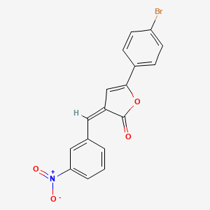 molecular formula C17H10BrNO4 B5215580 5-(4-bromophenyl)-3-(3-nitrobenzylidene)-2(3H)-furanone 