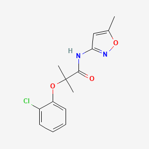 molecular formula C14H15ClN2O3 B5215587 2-(2-chlorophenoxy)-2-methyl-N-(5-methyl-3-isoxazolyl)propanamide 