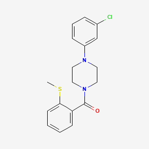 molecular formula C18H19ClN2OS B5215610 1-(3-chlorophenyl)-4-[2-(methylthio)benzoyl]piperazine 