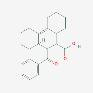molecular formula C22H26O3 B5215649 10-benzoyl-1,2,3,4,5,6,7,8,8a,9,10,10a-dodecahydro-9-phenanthrenecarboxylic acid 