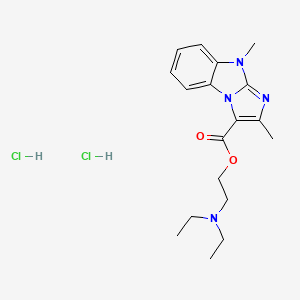 2-(diethylamino)ethyl 2,9-dimethyl-9H-imidazo[1,2-a]benzimidazole-3-carboxylate dihydrochloride