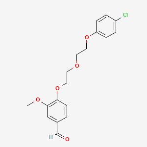 molecular formula C18H19ClO5 B5215669 4-{2-[2-(4-chlorophenoxy)ethoxy]ethoxy}-3-methoxybenzaldehyde 
