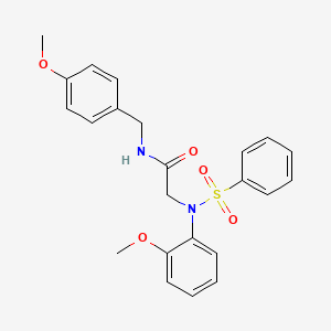 molecular formula C23H24N2O5S B5215709 N~1~-(4-methoxybenzyl)-N~2~-(2-methoxyphenyl)-N~2~-(phenylsulfonyl)glycinamide 