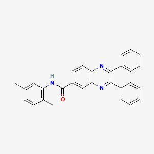N-(2,5-dimethylphenyl)-2,3-diphenyl-6-quinoxalinecarboxamide