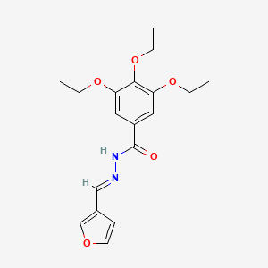 molecular formula C18H22N2O5 B5215738 3,4,5-triethoxy-N'-(3-furylmethylene)benzohydrazide 