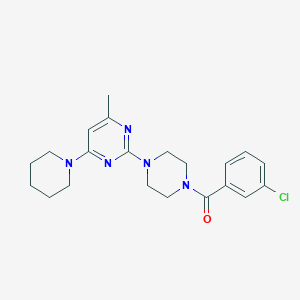 2-[4-(3-chlorobenzoyl)-1-piperazinyl]-4-methyl-6-(1-piperidinyl)pyrimidine