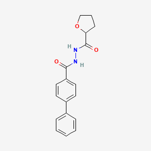 molecular formula C18H18N2O3 B5215820 N'-(4-biphenylylcarbonyl)tetrahydro-2-furancarbohydrazide 