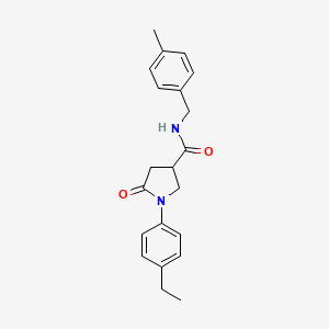 molecular formula C21H24N2O2 B5215831 1-(4-ethylphenyl)-N-(4-methylbenzyl)-5-oxo-3-pyrrolidinecarboxamide 