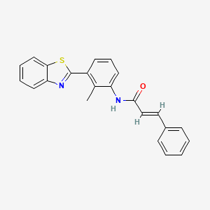 molecular formula C23H18N2OS B5215854 N-[3-(1,3-benzothiazol-2-yl)-2-methylphenyl]-3-phenylacrylamide 