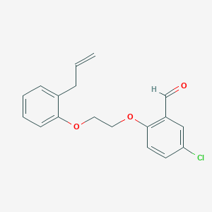 molecular formula C18H17ClO3 B5215871 2-[2-(2-allylphenoxy)ethoxy]-5-chlorobenzaldehyde 