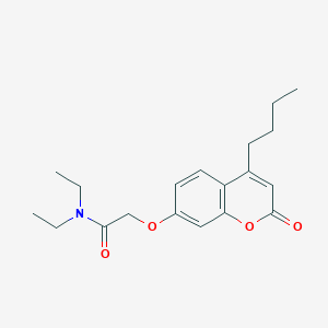 molecular formula C19H25NO4 B5215897 2-[(4-butyl-2-oxo-2H-chromen-7-yl)oxy]-N,N-diethylacetamide 