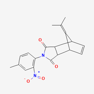 molecular formula C19H18N2O4 B5215918 10-(1-methylethylidene)-4-(4-methyl-2-nitrophenyl)-4-azatricyclo[5.2.1.0~2,6~]dec-8-ene-3,5-dione 