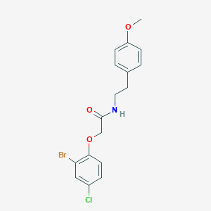 molecular formula C17H17BrClNO3 B5215925 2-(2-bromo-4-chlorophenoxy)-N-[2-(4-methoxyphenyl)ethyl]acetamide 