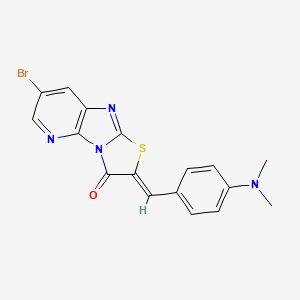 molecular formula C17H13BrN4OS B5215934 7-bromo-2-[4-(dimethylamino)benzylidene][1,3]thiazolo[2',3':2,3]imidazo[4,5-b]pyridin-3(2H)-one 