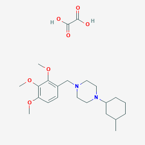molecular formula C23H36N2O7 B5215993 1-(3-methylcyclohexyl)-4-(2,3,4-trimethoxybenzyl)piperazine oxalate 