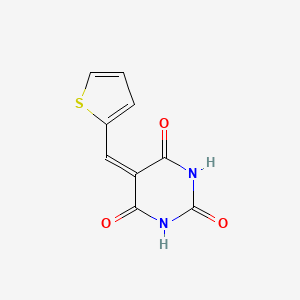 molecular formula C9H6N2O3S B5216001 5-(2-噻吩亚甲基)-2,4,6(1H,3H,5H)-嘧啶三酮 CAS No. 18015-04-8