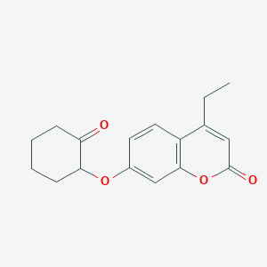 molecular formula C17H18O4 B5216032 4-ethyl-7-[(2-oxocyclohexyl)oxy]-2H-chromen-2-one 