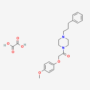 molecular formula C24H30N2O7 B5216055 1-[(4-methoxyphenoxy)acetyl]-4-(3-phenylpropyl)piperazine oxalate 