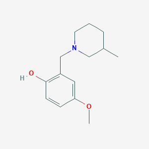 molecular formula C14H21NO2 B5216108 4-methoxy-2-[(3-methyl-1-piperidinyl)methyl]phenol 