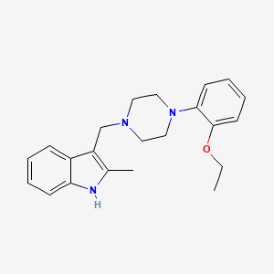 molecular formula C22H27N3O B5216115 3-{[4-(2-ethoxyphenyl)-1-piperazinyl]methyl}-2-methyl-1H-indole 