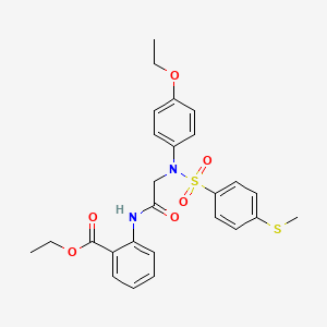 molecular formula C26H28N2O6S2 B5216141 ethyl 2-[(N-(4-ethoxyphenyl)-N-{[4-(methylthio)phenyl]sulfonyl}glycyl)amino]benzoate 