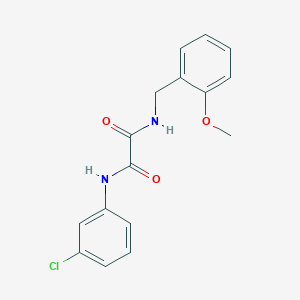 molecular formula C16H15ClN2O3 B5216149 N-(3-chlorophenyl)-N'-(2-methoxybenzyl)ethanediamide 