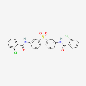 molecular formula C26H16Cl2N2O4S B5216185 N,N'-(5,5-dioxidodibenzo[b,d]thiene-3,7-diyl)bis(2-chlorobenzamide) 