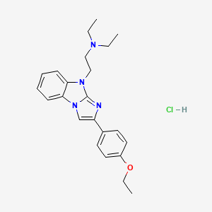molecular formula C23H29ClN4O B5216210 {2-[2-(4-ethoxyphenyl)-9H-imidazo[1,2-a]benzimidazol-9-yl]ethyl}diethylamine hydrochloride 