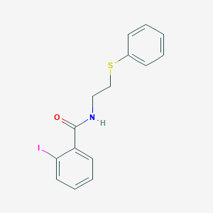molecular formula C15H14INOS B5216217 2-碘基-N-[2-(苯硫基)乙基]苯甲酰胺 