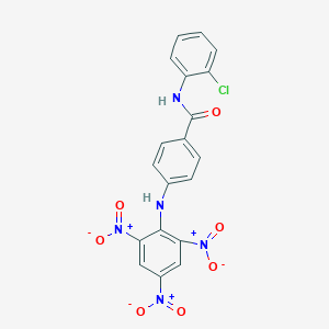 molecular formula C19H12ClN5O7 B5216246 N-(2-chlorophenyl)-4-[(2,4,6-trinitrophenyl)amino]benzamide 