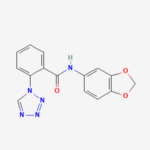 molecular formula C15H11N5O3 B5216249 N-1,3-benzodioxol-5-yl-2-(1H-tetrazol-1-yl)benzamide 