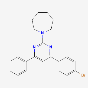 molecular formula C22H22BrN3 B5216265 1-[4-(4-bromophenyl)-6-phenyl-2-pyrimidinyl]azepane 