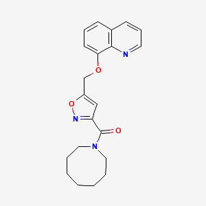 molecular formula C21H23N3O3 B5216270 8-{[3-(1-azocanylcarbonyl)-5-isoxazolyl]methoxy}quinoline 