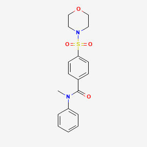 molecular formula C18H20N2O4S B5216271 N-methyl-4-(4-morpholinylsulfonyl)-N-phenylbenzamide 
