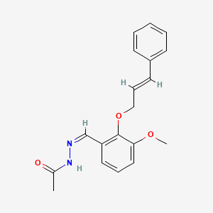 molecular formula C19H20N2O3 B5216278 N'-{3-methoxy-2-[(3-phenyl-2-propen-1-yl)oxy]benzylidene}acetohydrazide 