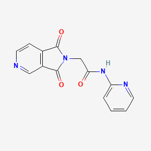 molecular formula C14H10N4O3 B5216303 2-(1,3-dioxo-1,3-dihydro-2H-pyrrolo[3,4-c]pyridin-2-yl)-N-2-pyridinylacetamide 