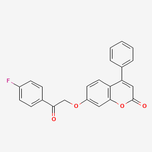 molecular formula C23H15FO4 B5216306 7-[2-(4-fluorophenyl)-2-oxoethoxy]-4-phenyl-2H-chromen-2-one 