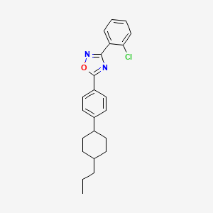 molecular formula C23H25ClN2O B5216321 3-(2-chlorophenyl)-5-[4-(4-propylcyclohexyl)phenyl]-1,2,4-oxadiazole 