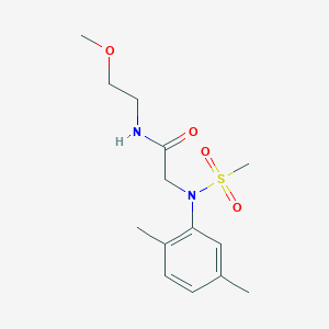 molecular formula C14H22N2O4S B5216370 N~2~-(2,5-dimethylphenyl)-N~1~-(2-methoxyethyl)-N~2~-(methylsulfonyl)glycinamide 
