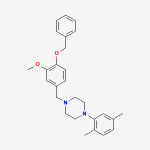 molecular formula C27H32N2O2 B5216401 1-[4-(benzyloxy)-3-methoxybenzyl]-4-(2,5-dimethylphenyl)piperazine 