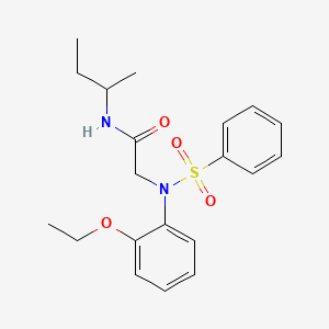 molecular formula C20H26N2O4S B5216411 N~1~-(sec-butyl)-N~2~-(2-ethoxyphenyl)-N~2~-(phenylsulfonyl)glycinamide 