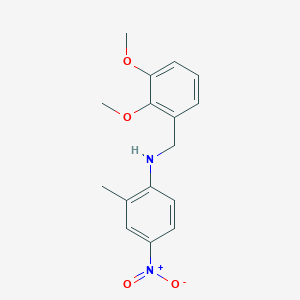 molecular formula C16H18N2O4 B5216417 (2,3-dimethoxybenzyl)(2-methyl-4-nitrophenyl)amine 