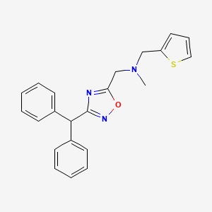 molecular formula C22H21N3OS B5216485 1-[3-(diphenylmethyl)-1,2,4-oxadiazol-5-yl]-N-methyl-N-(2-thienylmethyl)methanamine 