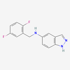 molecular formula C14H11F2N3 B5216492 N-(2,5-difluorobenzyl)-1H-indazol-5-amine 