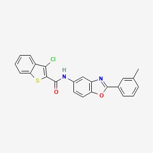 3-chloro-N-[2-(3-methylphenyl)-1,3-benzoxazol-5-yl]-1-benzothiophene-2-carboxamide