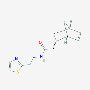 molecular formula C14H18N2OS B5216510 2-[(1S*,2S*,4S*)-bicyclo[2.2.1]hept-5-en-2-yl]-N-[2-(1,3-thiazol-2-yl)ethyl]acetamide CAS No. 1212275-15-4